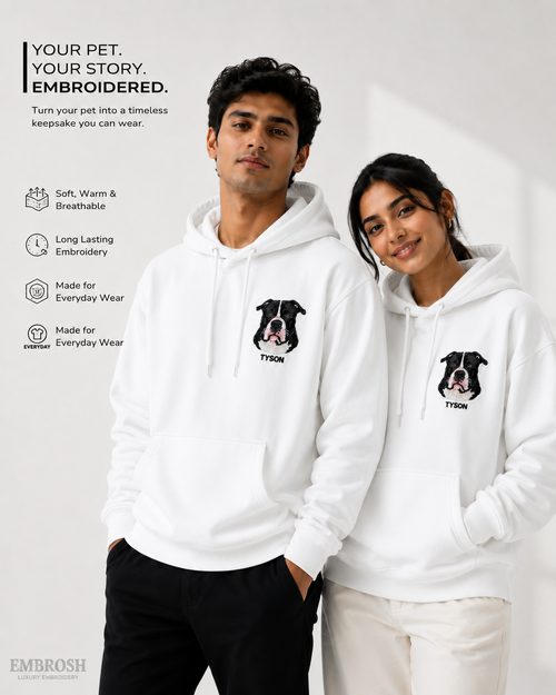 PetStitch Custom Pet Embroidery Hoodie