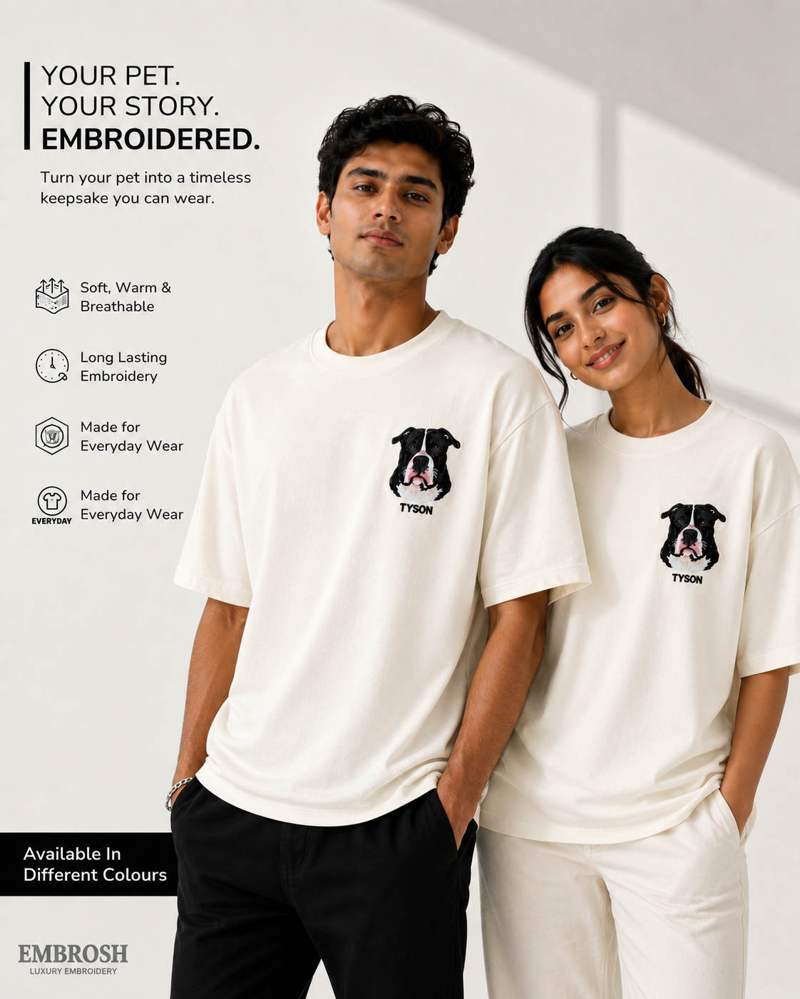 PetStitch Custom Pet Embroidery Tshirt