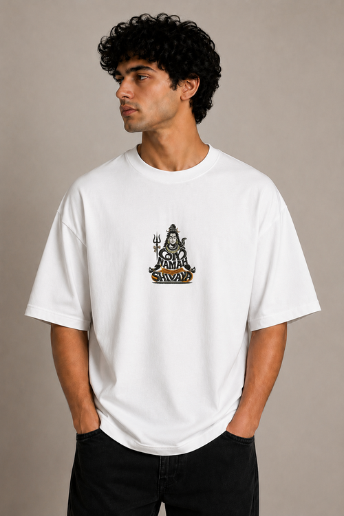 Om Namah Shivaya Premium Embroidered Tee